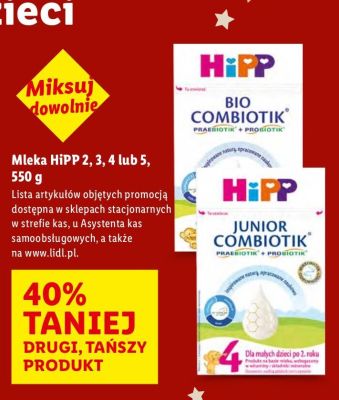 Mleko HiPP 3 Junior Combiotik promocja w Lidl