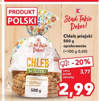 Chleb wiejski K-classic stąd takie dobre! promocja