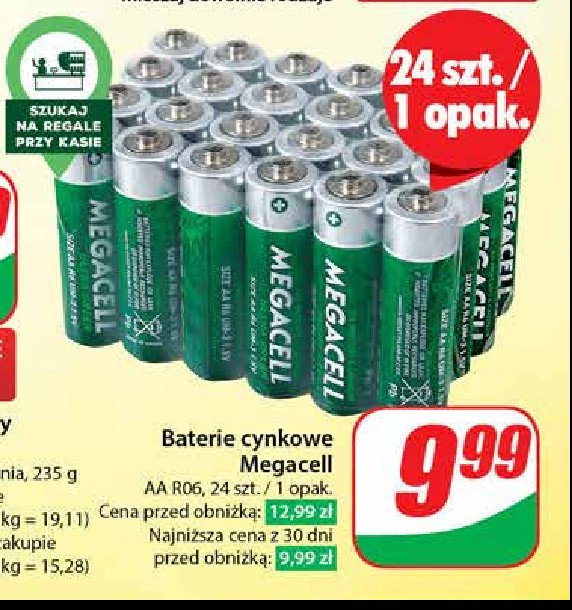 Baterie alkaiczne lr6 Megacell promocja