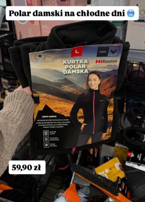 Kurtka polar damska Urban Line rozmiar L promocja w Biedronka