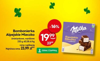 Bombonierka Milka Alpejskie Mleczko śmietankowe promocja w Żabka
