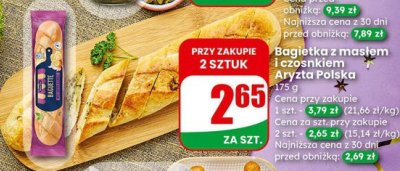 Bagietka z masłem i czosnkiem Aryzta Polska promocja w Dino