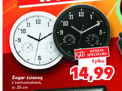 Zegar ścienny z termometrem 25 cm promocja