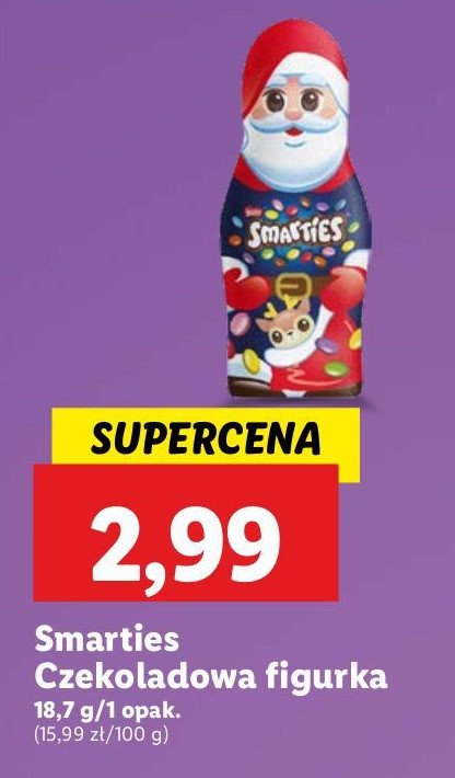 Figurka mini świąteczna Smarties promocja