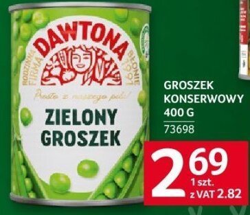 Groszek konserwowy zielony Dawtona 400 g promocja w Selgros