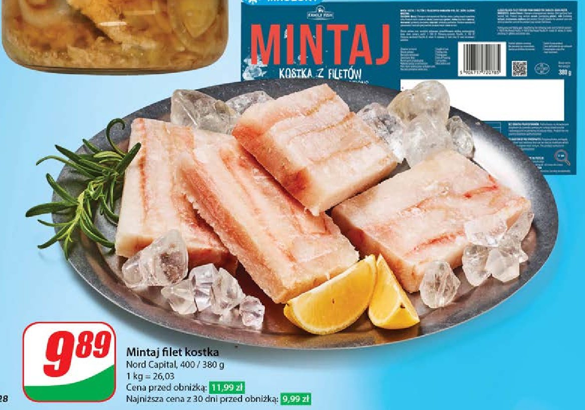 Mintaj filet kostka Family fish promocja w Dino