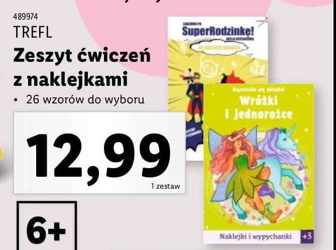 Zeszyt ćwiczeń z naklejkami Trefl promocja