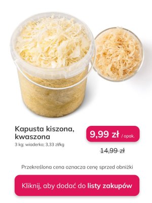 Kapusta kiszona promocja w Stokrotka