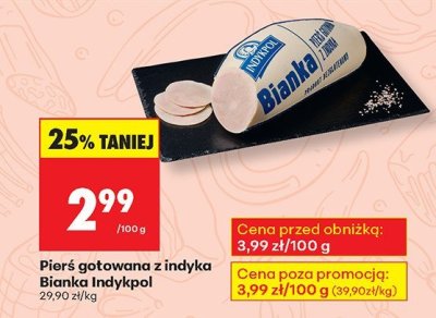 Pierś gotowana z indyka Bianka promocja w Biedronka