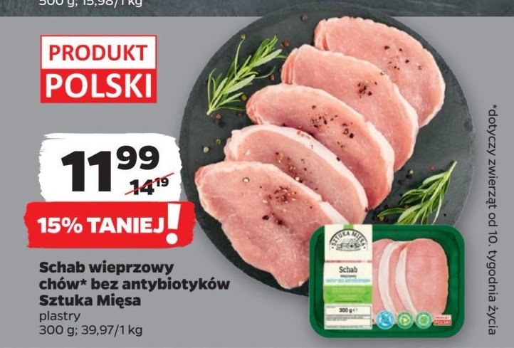 Schab wieprzowy plastry SZTUKA MIĘSA NETTO promocja