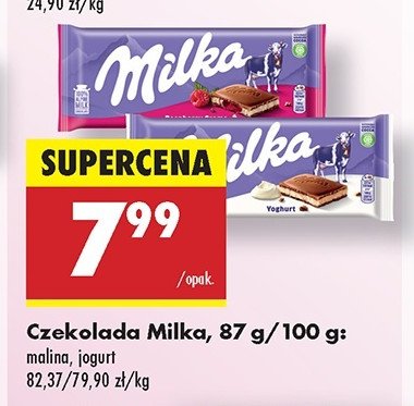 Czekolada raspberry cream Milka promocja w Biedronka
