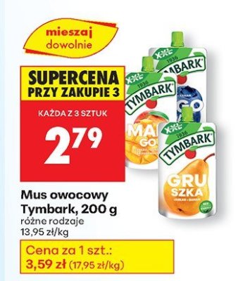 Mus owocowy Tymbark, 200 g promocja w Biedronka