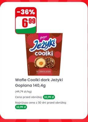 Wafle Coolki dark Jeżyki  promocja w Dino
