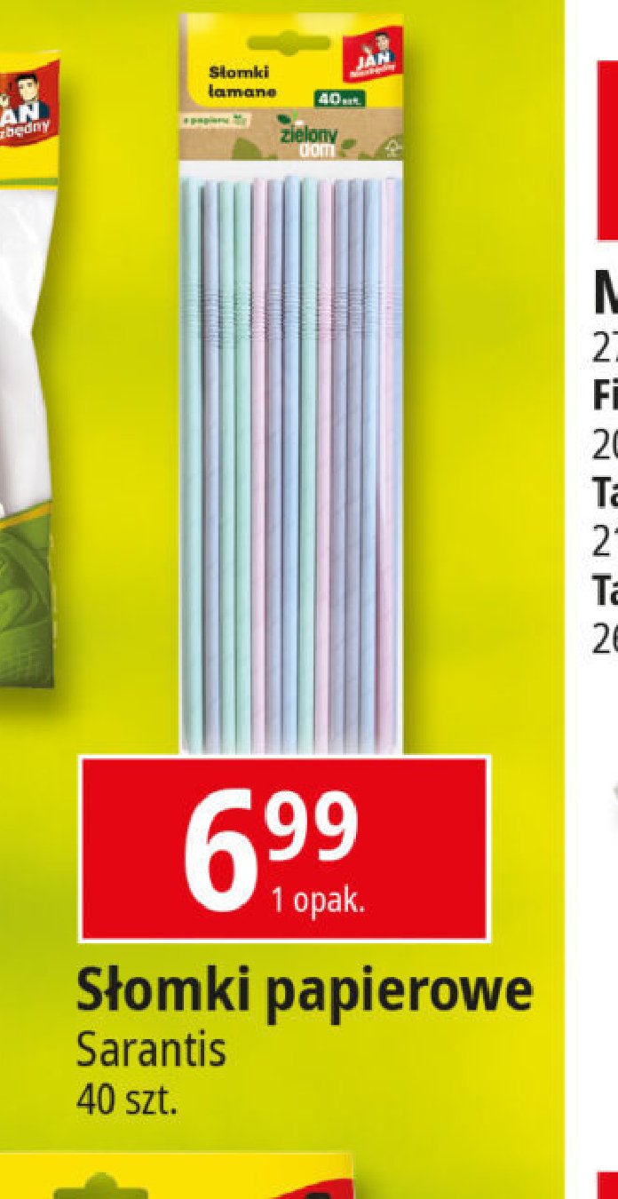 Słomki do napojów z papieru Jan niezbędny promocja