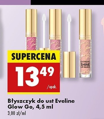 Błyszczyk do ust 02 candy pink Eveline glow and go promocja w Biedronka