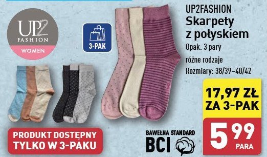 Skarpetki z połyskiem Up2fashion promocja