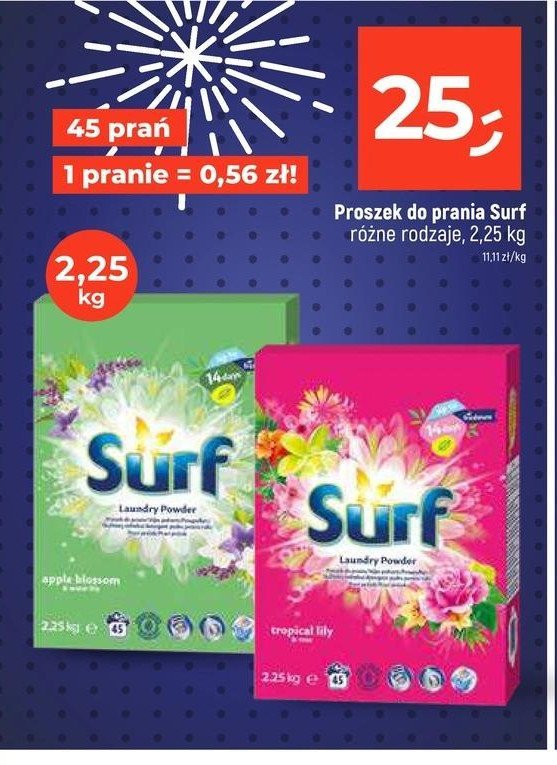 Proszek do prania apple blossom & water lilly Surf promocja