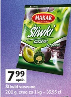 Śliwki suszone Makar 200 g promocja w Auchan