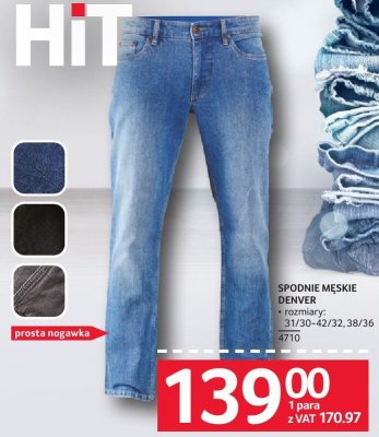 Spodnie męskie Denver promocja w Selgros