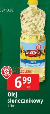 Olej słonecznikowy promocja w Leclerc