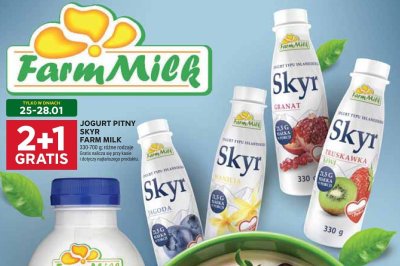 Jogurt pitny Skyr wanilia promocja w Stokrotka
