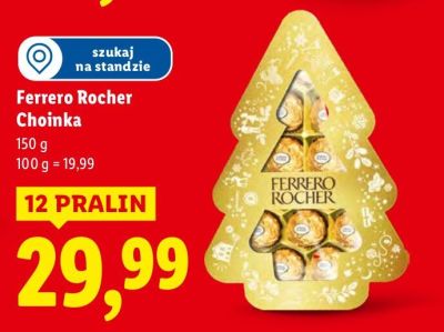 Praliny Ferrero Rocher Choinka promocja w Lidl