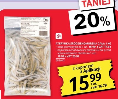 Aterynka śródziemnomorska cała 1 kg promocja w Selgros