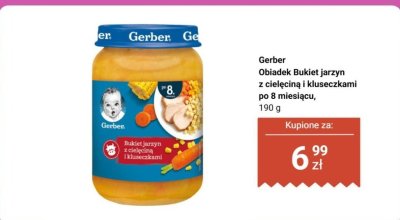 Obiadek Bukiet jarzyn z cielęciną i kluseczkami promocja w Biedronka