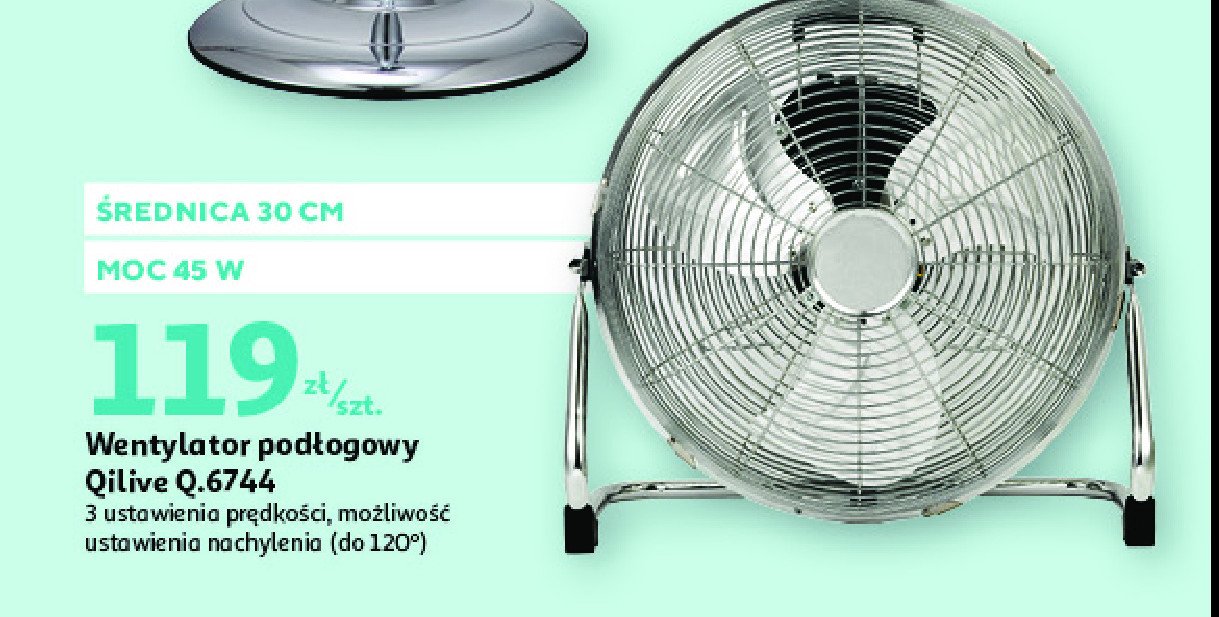 Wentylator q.6744 Qilive promocja w Auchan