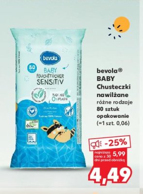 Chusteczki nawil偶aj膮ce dla dzieci sensitive Bevola baby promocja