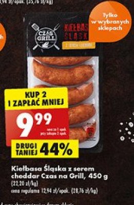 Kiełbasa śląska cheddar Czas na grill promocja