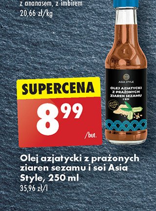 Olej azjatycki z pra偶onych ziaren sezamu Asia style promocja
