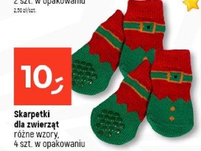 Skarpetki dla zwierząt różne wzory, 4 szt. w opakowaniu promocja w Dealz