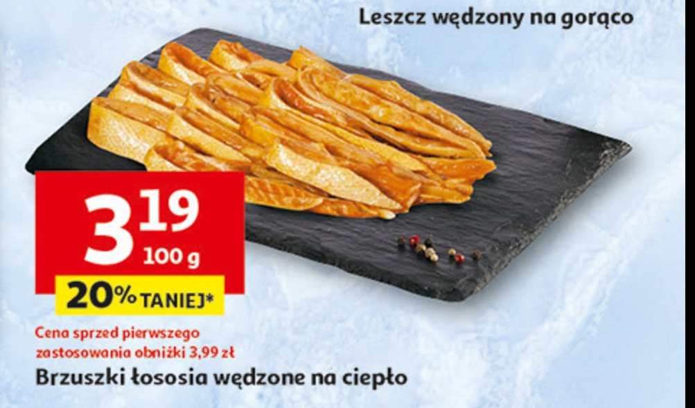 Brzuszki wędzone z łososia promocja w Auchan