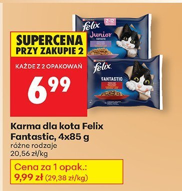 Karma dla kota Felix Fantastic, 4x85 g promocja w Biedronka