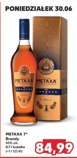 Brandy kartonik Metaxa 7* promocja w Kaufland