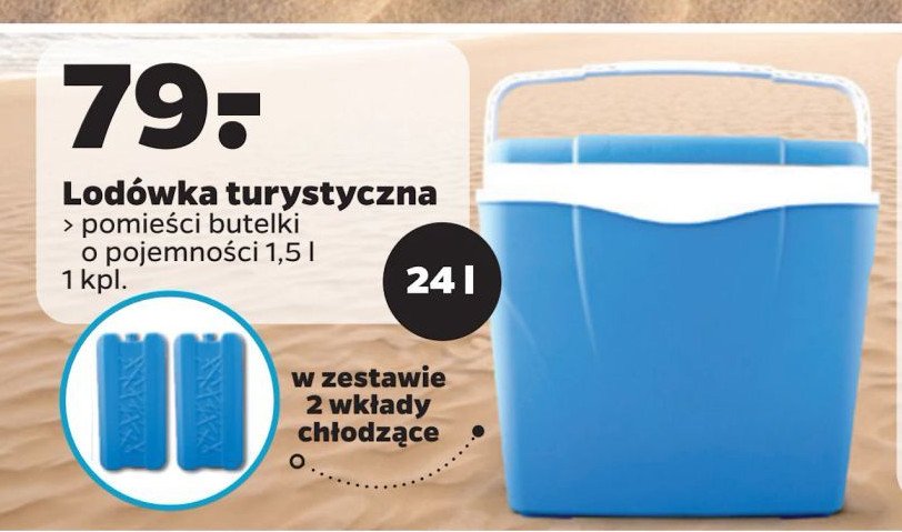 Lodówka turystyczna niebieska 24 l promocja