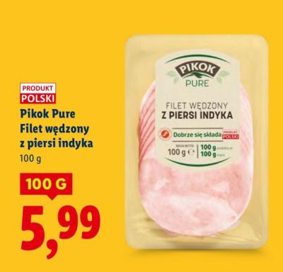 Filet wędzony z piersi indyka Pikok Pure promocja w Lidl