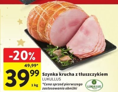 Szynka krucha z tłuszczykiem LUKULLUS promocja w Intermarche
