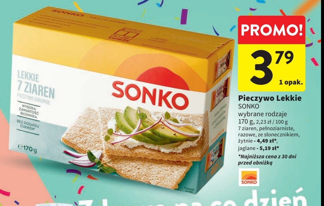 Pieczywo lekkie 7 ziaren Sonko promocja w Intermarche