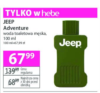 Woda toaletowa Jeep adventure promocja