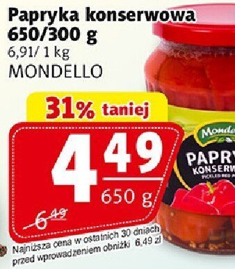 Papryka konserwowa Mondello promocja w Prim Market