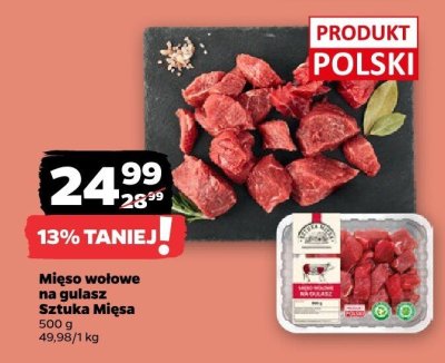 Mięso wołowe na gulasz  promocja w Netto