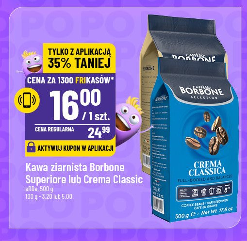 Kawa Borbone crema classica promocja