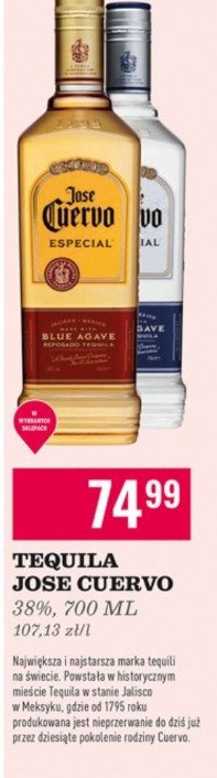 Tequila Jose cuervo especial silver promocja
