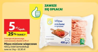Mięso mielone wieprzowe 400 g, Dział Samoobsługi Auchan promocja w Auchan