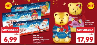 Batoniki czekoladowe Kinder Chocolate 150g promocja w Kaufland