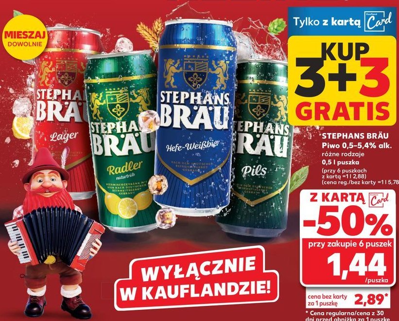 Piwo Stephans brau radler promocja w Kaufland