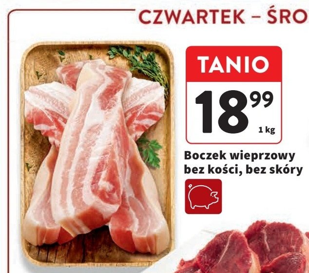 Boczek świeży bez kości promocja