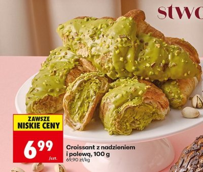 Croissant z nadzieniem i polewą promocja w Biedronka